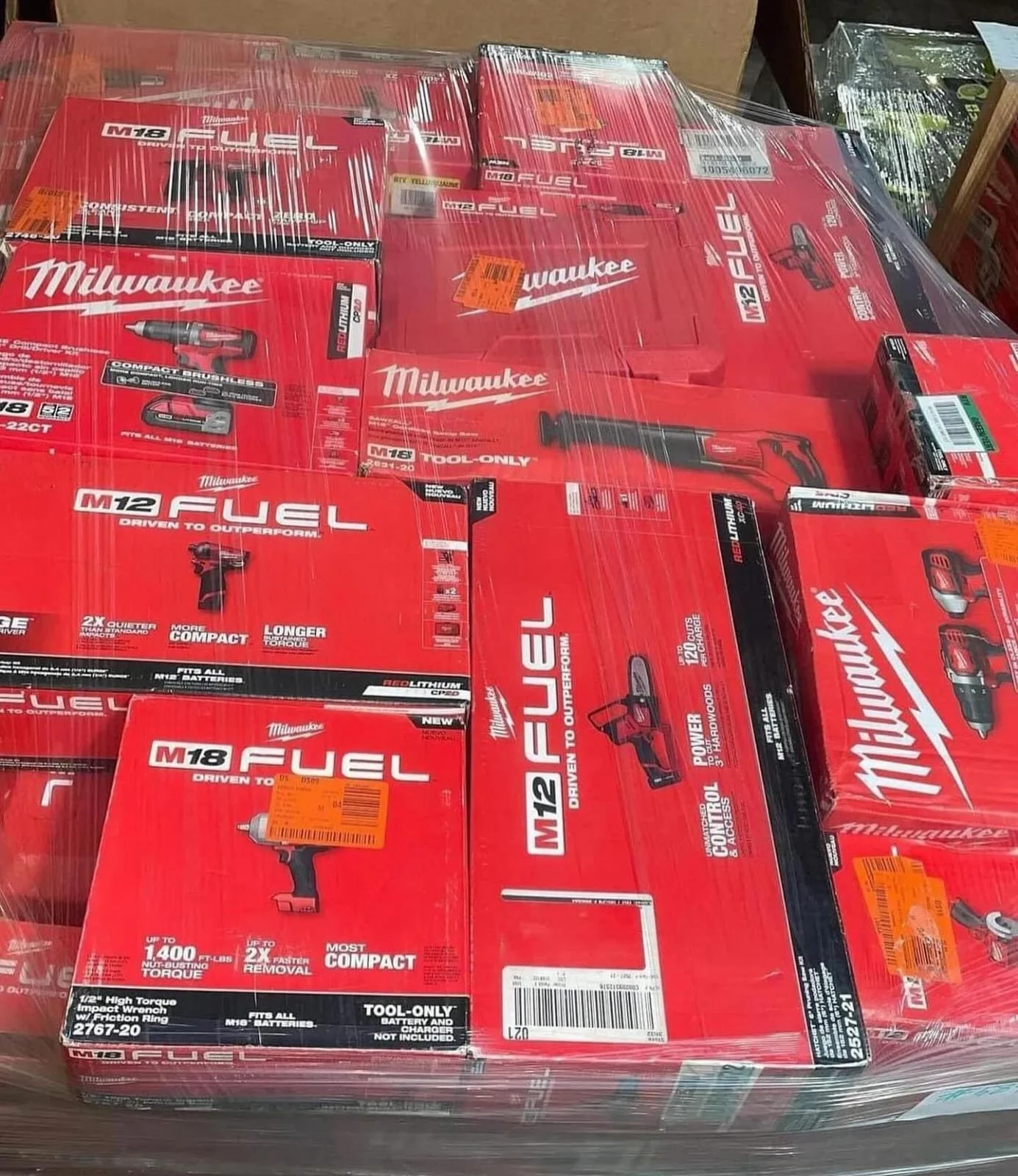 DeWALT and Milwaukee tools pallets